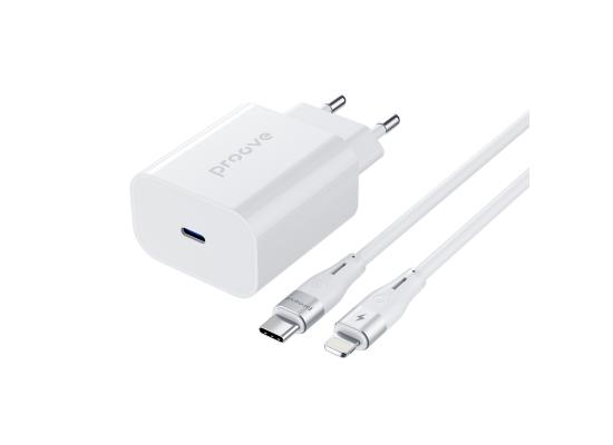 Proove Rapid PD Wall Charger Type-C 20W with Cable USB-C - Lightning - White